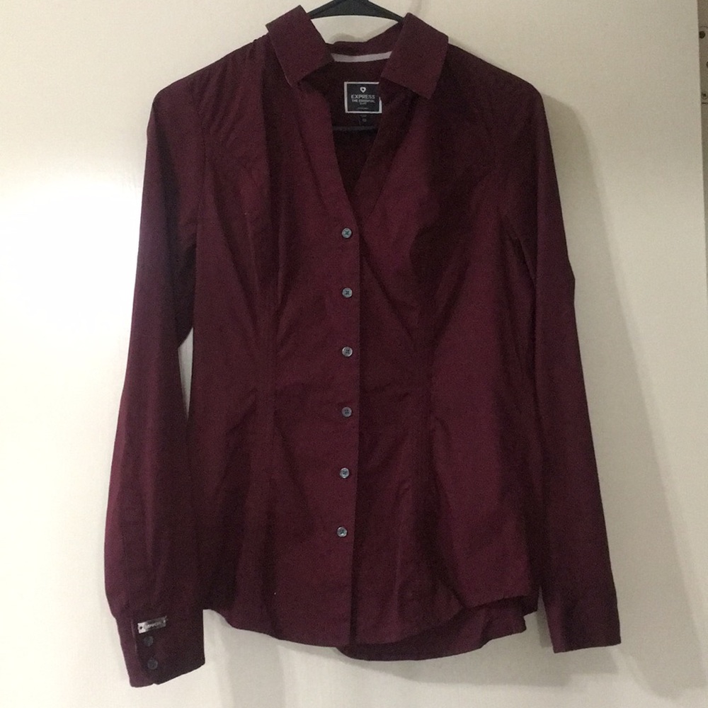 Express The Essential Shirt XS Maroon